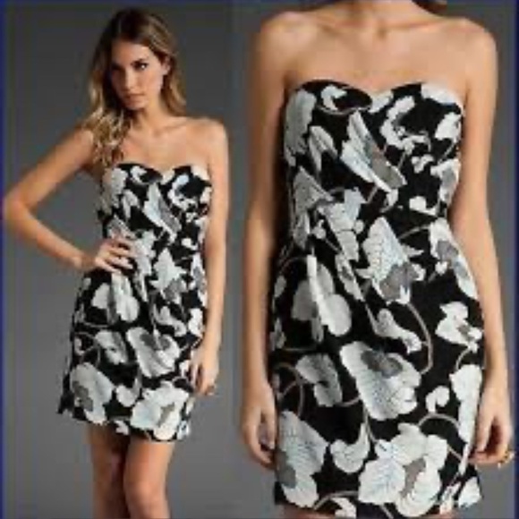 TIBI New York Bianca Strapless Cocktail Dress - Picture 1 of 8